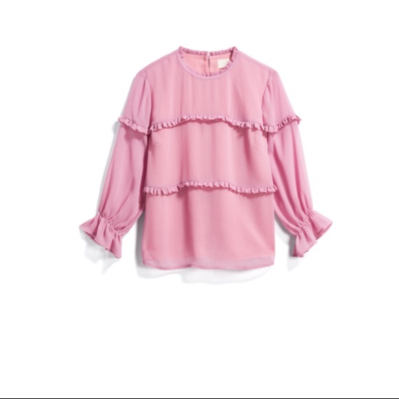 Pink Flirty Ruffle Front Top - Picture 5 of 5